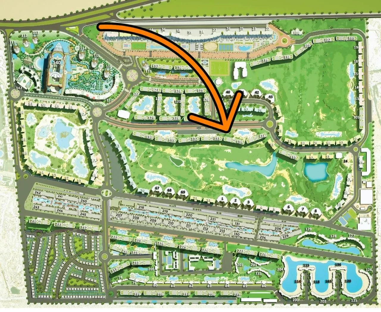  كود 161 وحدة 82م للبيع العلمين  جولف بورتو مارينا